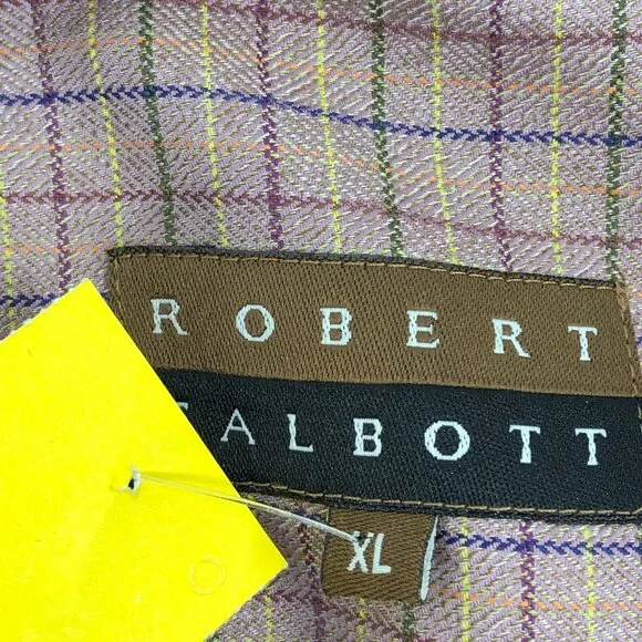 Talbots Purple Plaid Button-up Shirt | Made in Turkey - Picture 4 of 6